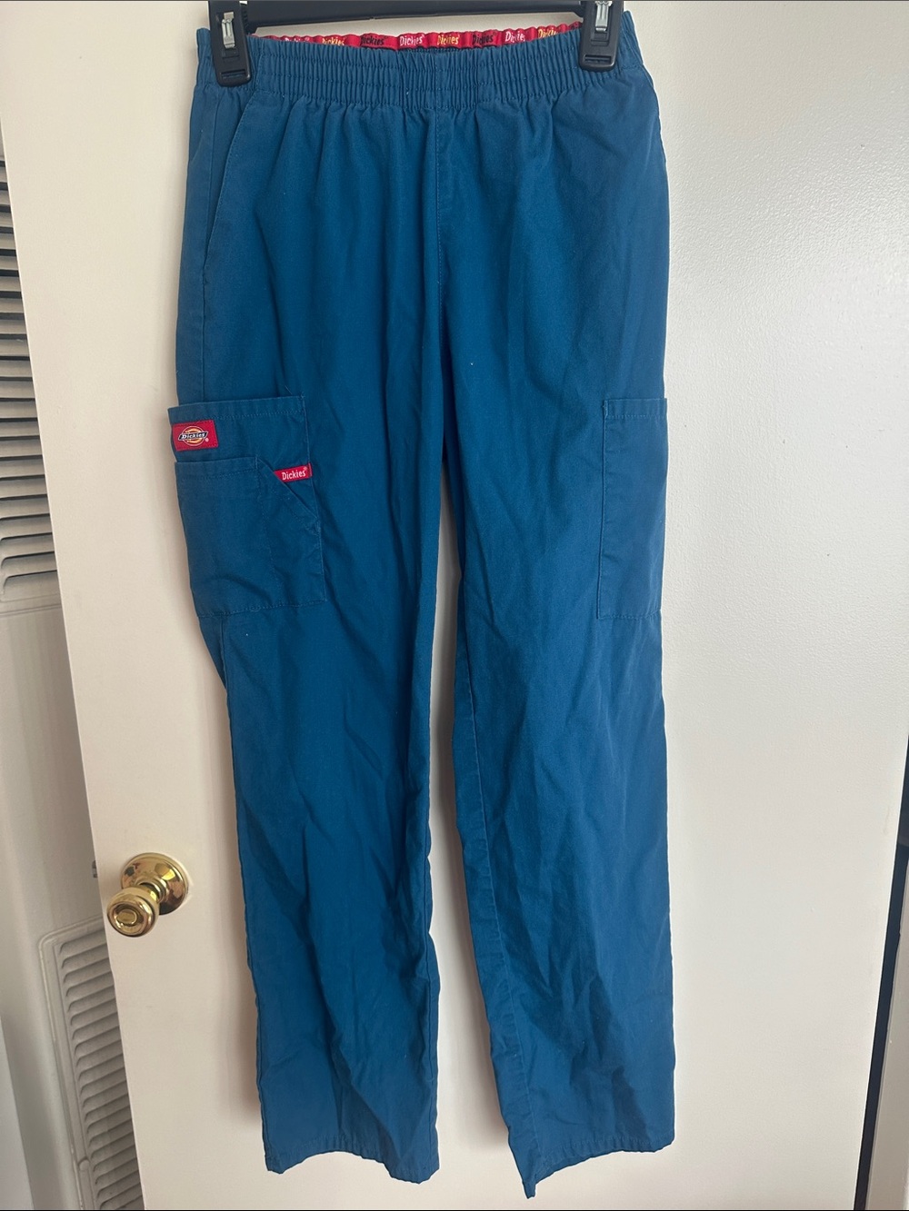 Dickies Teal Scrub Pants with Cargo Pocket